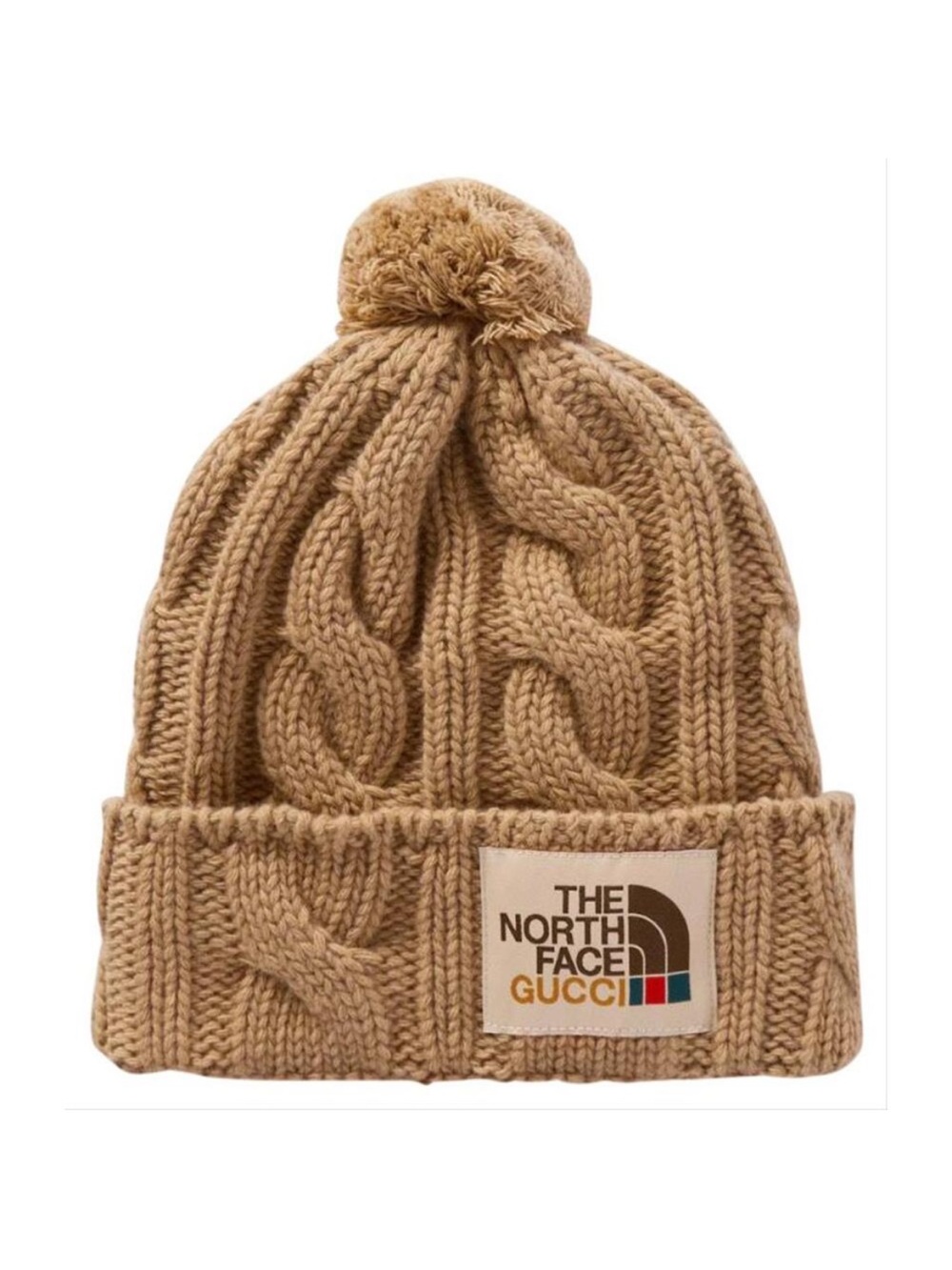 GUCCI x The North Face cable knit pompom beanie